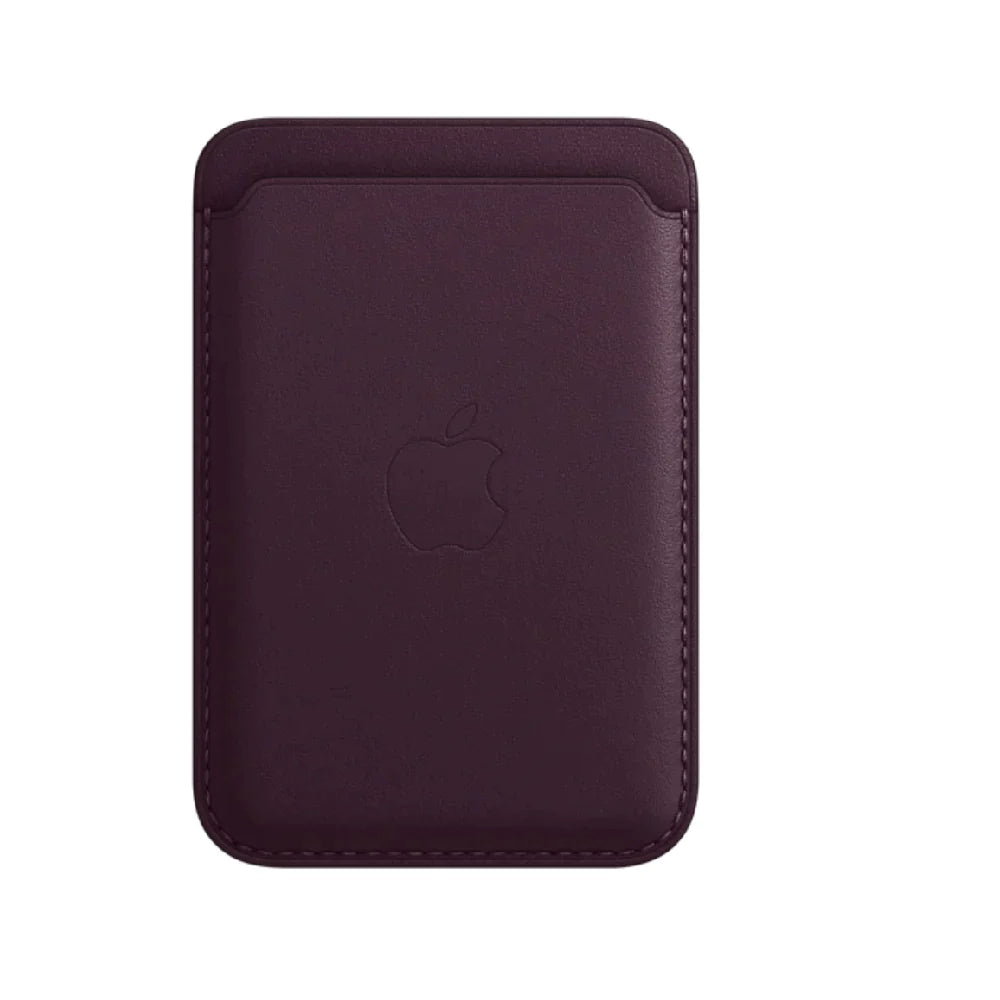 Apple Leather Wallet with MagSafe (for iPhone) - Dark cherry - mobilecasez