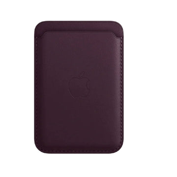 Apple Leather Wallet with MagSafe (for iPhone) - Dark cherry - mobilecasez