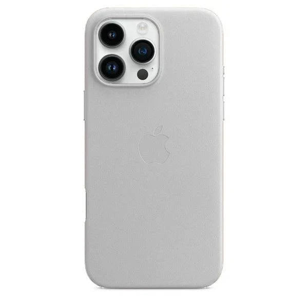 iPhone 14 Pro Max Leather Case, Compatible with MagSafe, Premium Tumbled Leather, Metal Buttons, Slim Fit&Durable, Light Grey