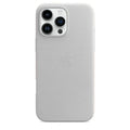 iPhone 13 Pro Leather Case, Compatible with MagSafe, Premium Tumbled Leather, Metal Buttons, Slim Fit&Durable, Distinctive Texture Cover Light Grey - mobilecasez