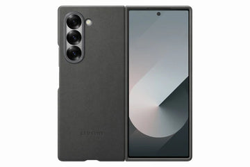 Samsung Galaxy Z Fold 5 Leather Case Protection Protective Shell Cover - Gray - mobilecasez