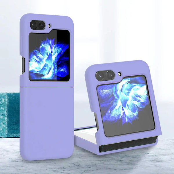 Samsung Galaxy Z Flip 6 5G Phone Case |Liquid Silicone| Thin, Slim, Soft Rubber Gel Case | Raised Bezels for Extra Protection of Camera & Screen (Lavender). - mobilecasez