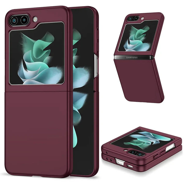 Samsung Galaxy Z Flip 6 5G Phone Case |Liquid Silicone| Thin, Slim, Soft Rubber Gel Case | Raised Bezels for Extra Protection of Camera & Screen (Wine). - mobilecasez