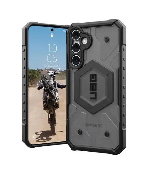 Urban Armor Gear UAG Galaxy S23 Case, Pathfinder Clear Rugged Featherlight Shockproof Protective Case/Cover Designed for Galaxy S23 5G (6.1-inch) 2024, Magnetic Charging Compatible - Ash - mobilecasez