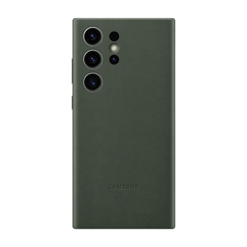 Samsung Galaxy S24 Ultra Case- Leather Full Cover Protective Case with Soft Microfiber Lining Samsung S24 Ultra Phone Case (Green) - mobilecasez