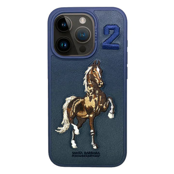 Aventurine Accessories SantaBarbara Polo Boris Series Leather Case, Protective Case (iPhone16 Pro, Blue)