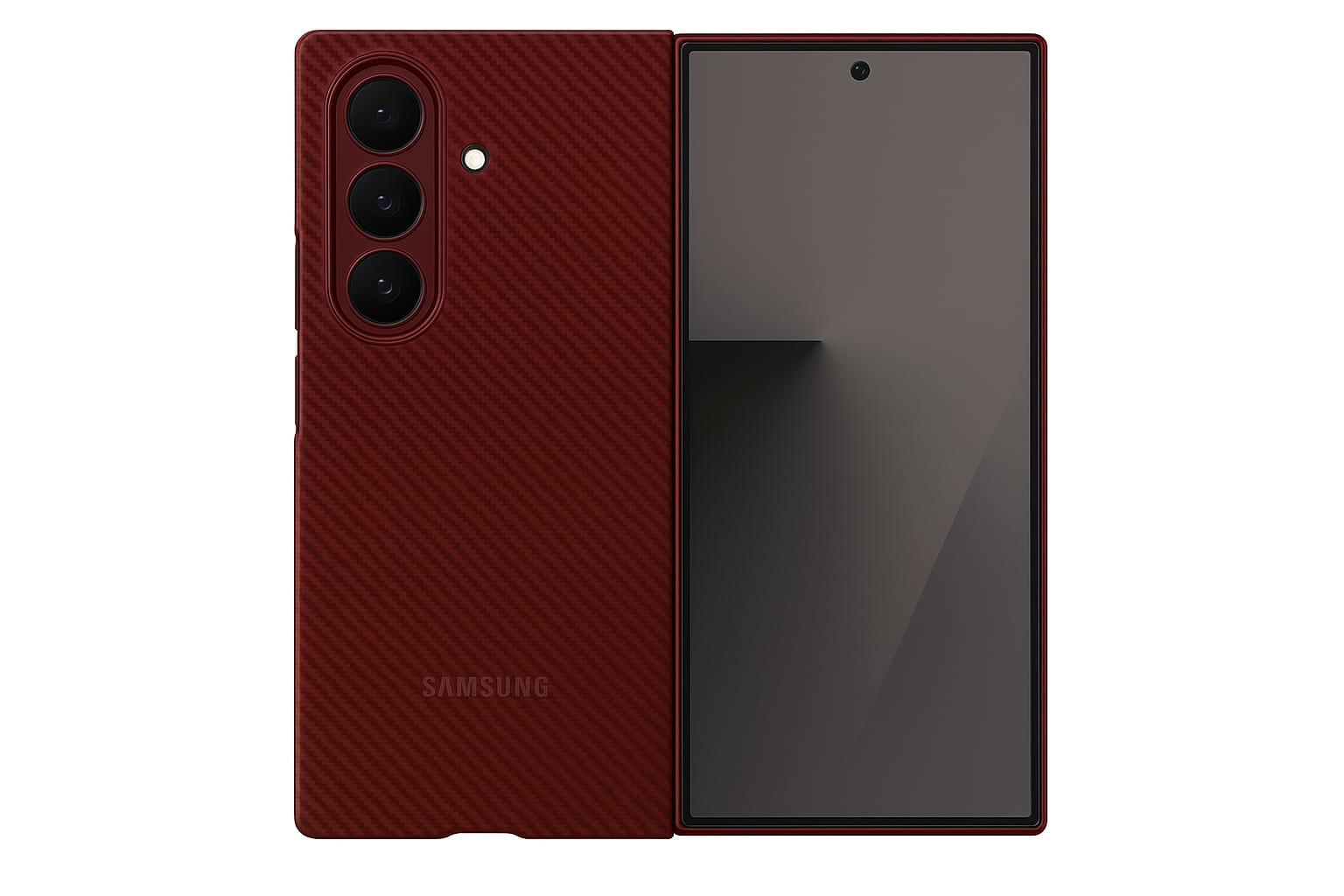 Samsung Galaxy Fold7 Carbon Shield Case, Maroon Colour
