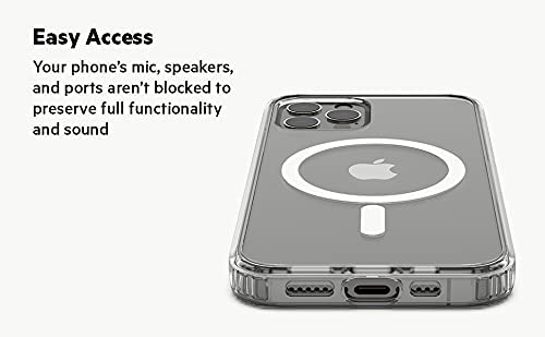 Belkin TPU Magnetic Protective Clear Case, Lightweight Design, MagSafe Compatible, Anti-Microbial Coating for iPhone 13,(Reduces Bacteria by 99%), Screen-Down Protection