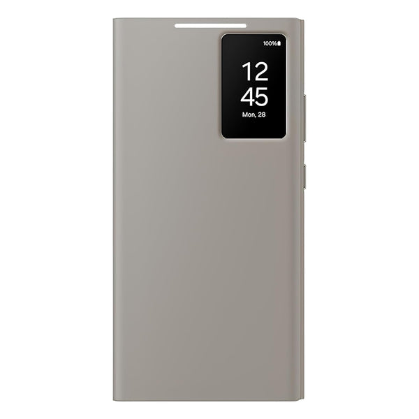 Samsung Galaxy Z FOLD 6 Smart S-View Window Flip Wallet Leather Case - Titanium Gray - mobileCasez