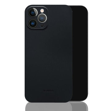 K-DOO for iPhone 12 Air Skin Case All Around Full Protection Ultra Slim 0.3mm Thickness 4g Feather Weight (iPhone 12, Black)