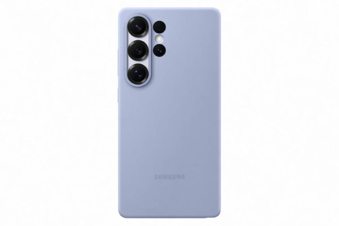 Samsung Galaxy S25 Ultra Silicon Case With Logo - Blue - mobilecasez