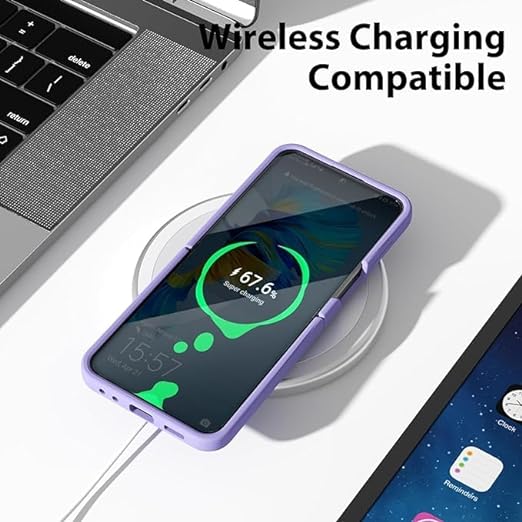 Back Cover Liquid Silicone Full Protection Shock Proof for Samsung Galaxy Z Flip 5 Samsung Galaxy Z Flip 5 Back Cover (Samsung-Silicone Z Flip 5, purple) - mobilecasez