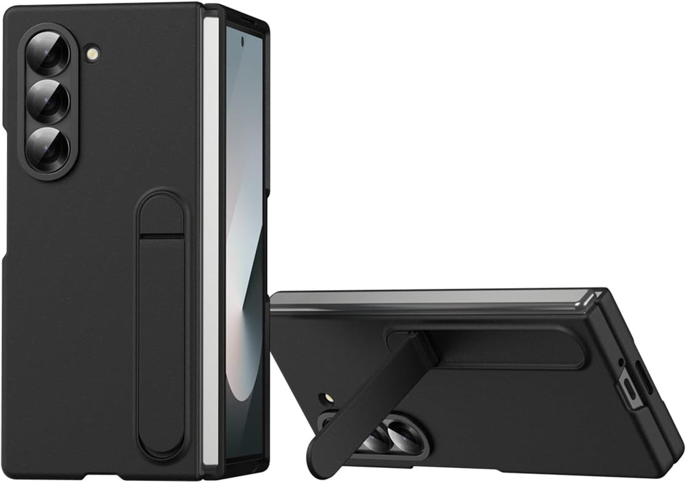 KINDSUIT Leather Case with Stand for Samsung Galaxy Z Fold 7 - Black