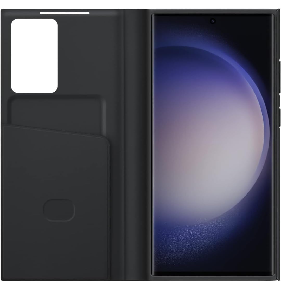 Samsung Galaxy Z FOLD 6 Smart S-View Window Flip Wallet Leather Case - Dark Blue