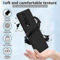 Samsung Z Fold 3 Silicone Back Cover Full Protection Shock Proof Case Compatible with Samsung Galaxy Z Fold 3 (Black) - mobilecasez