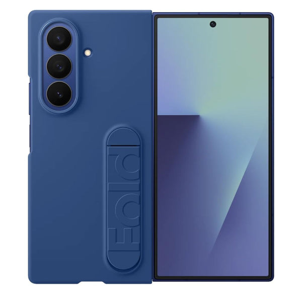 Ultra Hybrid Compatible with Samsung Galaxy Z Fold 8 Case/Cover with Stand & Protection | Silicone Cover with Kickstand (Blue)
