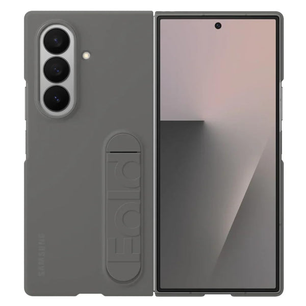 Ultra Hybrid Compatible with Samsung Galaxy Z Fold 8 Case/Cover with Stand & Protection | Silicone Cover with Kickstand (Dark Gray)