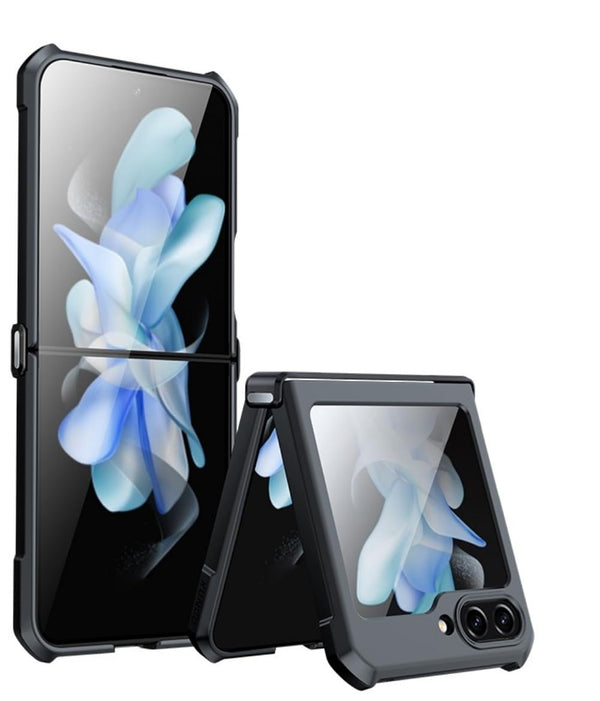 Samsung Galaxy Z Flip 3 Case - Clear Beatle Slim Phone Case with Hard PC Back, Soft TPU Edges, Hinge, Non-Yellowing, Shockproof Protective Cover for Z Flip 3 5G (Samsung Galaxy Z Flip 3) - mobilecasez