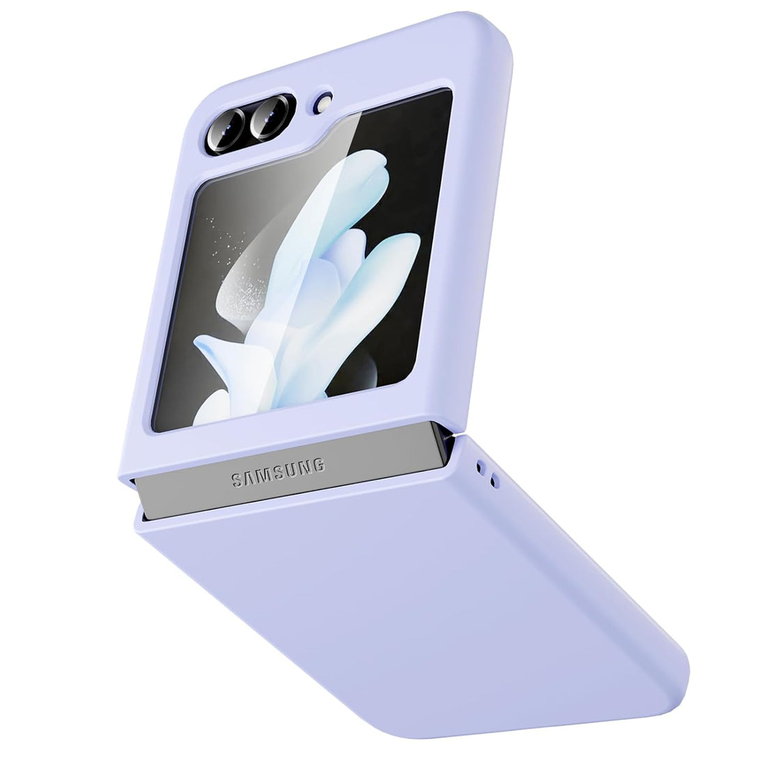 Samsung Galaxy Z Flip 6 5G Phone Case |Liquid Silicone| Thin, Slim, Soft Rubber Gel Case | Raised Bezels for Extra Protection of Camera & Screen (Lavender). - mobilecasez