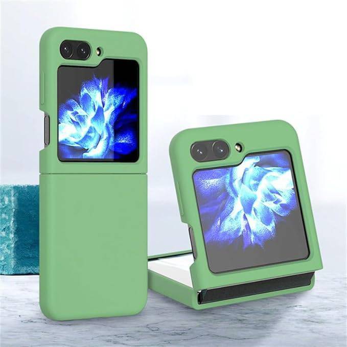 Back Cover Liquid Silicone Full Protection Shock Proof for Samsung Galaxy Z Flip 5 Samsung Galaxy Z Flip 5 Back Cover (Samsung-Silicone Z Flip 5, Green) - mobilecasez