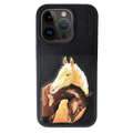 The ISIDORE Series Genuine Santa Barbara Polo Mobile Back Cover for iPhone 15 Pro Max|Men and Women||Horse Series||Embroidery Cover||Luxury Back Case||Free Leather Cover of Same Model Inside| (Black) - mobilecasez