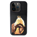 The ISIDORE Series Genuine Santa Barbara Polo Mobile Back Cover for iPhone 15 Pro |Men and Women||Horse Series||Embroidery Cover||Luxury Back Case||Free Leather Cover of Same Model Inside| (Black) - mobilecasez