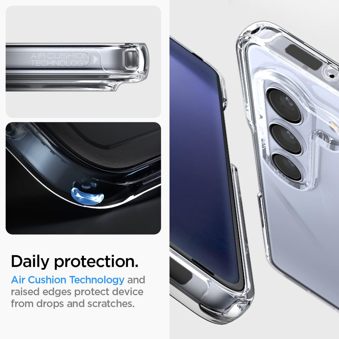 Spigen Thin Fit Pro Back Cover Case Compatible with Galaxy Z Fold 6 (TPU + Poly Carbonate | Crystal Clear) - mobilecasez