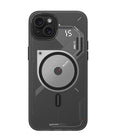 Aulumu A15 TPU for iPhone 15 Pro Max Magnetic Case - IMD Technology - Compatible with Magsafe [Aluminum Alloy Camera Frame] Semitranslucent - Black - mobilecasez