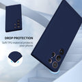 Samsung Galaxy S23 Ultra Case- Silicone Full Cover Protective Case with Soft Microfiber Lining Support Wireless Charging Samsung S23 Ultra Phone Case (Blue) - mobilecasez