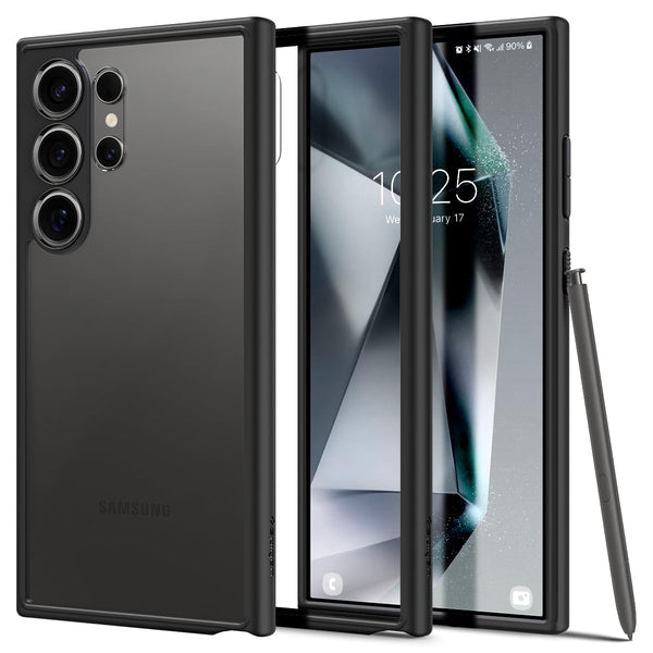 Spigen Ultra Hybrid Back Cover Case Compatible with Galaxy S24 Ultra (TPU + Poly Carbonate | Matte Black) - mobilecasez