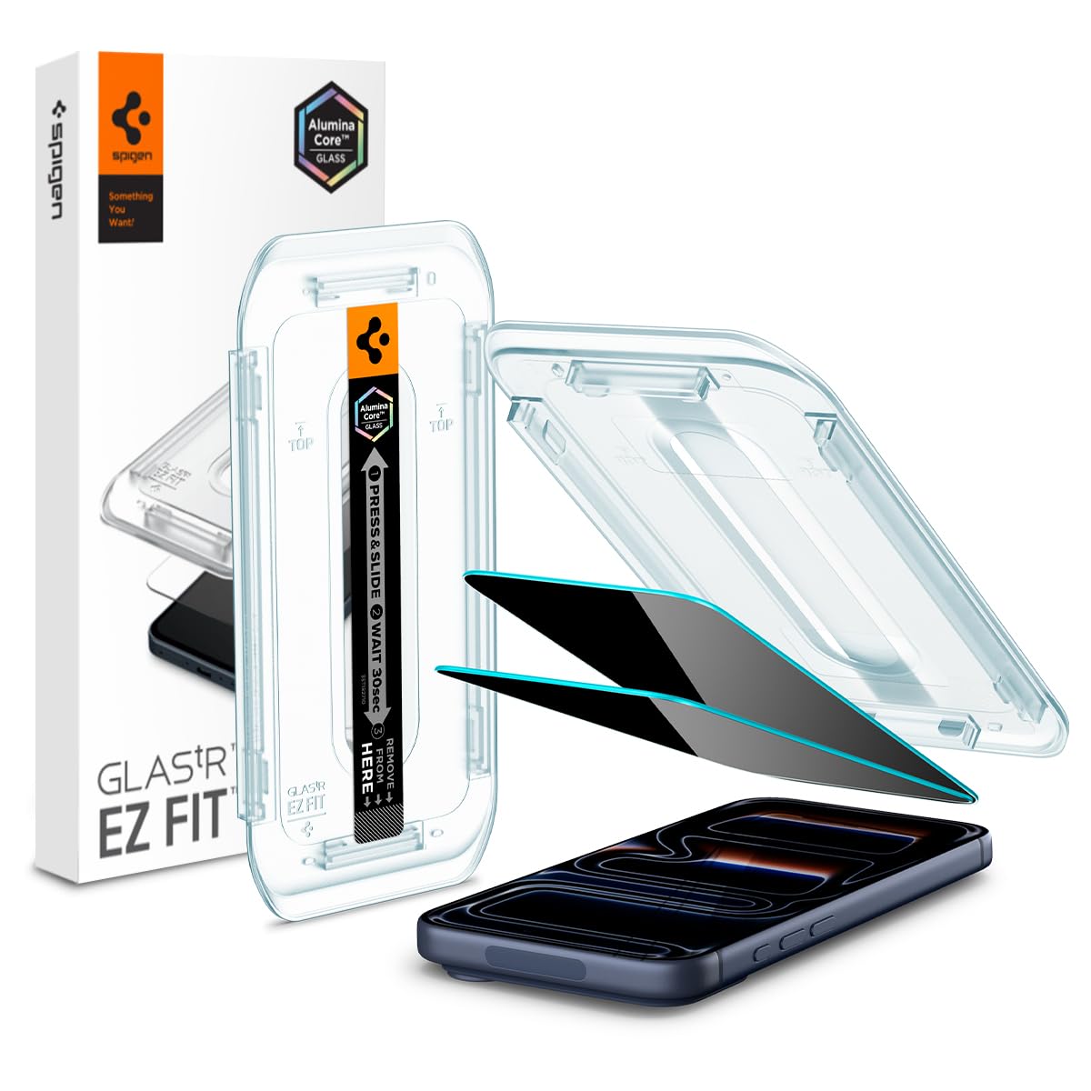 Spigen EZ Fit Privacy Tempered Glass Screen Protector Guard For iPhone 17 Pro Max  [2 Pack] - mobileCasez