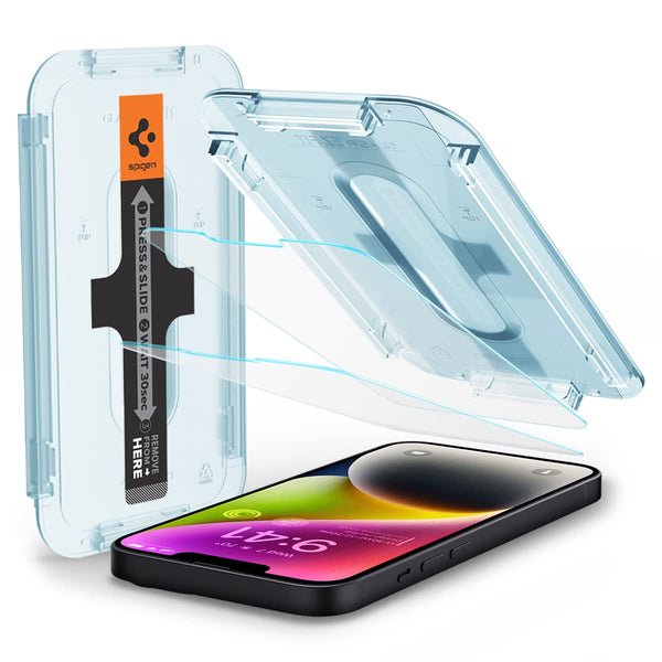 Spigen Ez Fit Tempered Glass Screen Protector Guard For Iphone 15 Pro Max Smartphone - 1 Pack - mobilecasez
