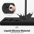 Samsung Galaxy S22 Ultra Case- Silicone Full Cover Protective Case with Soft Microfiber Lining Support Wireless Charging Samsung S22 Ultra Phone Case (Black) - mobilecasez