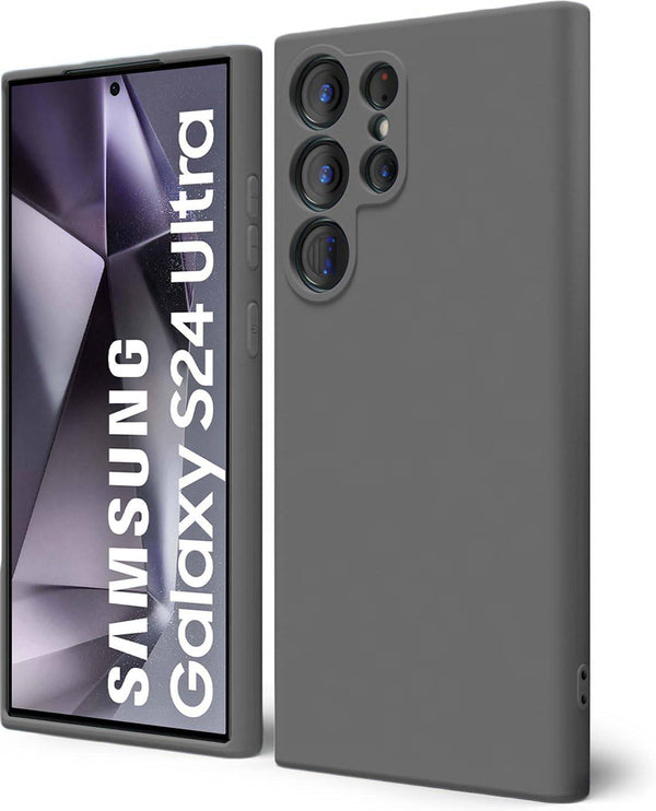 Samsung Galaxy S22 Case- Silicone Full Cover Protective Case with Soft Microfiber Lining Support Wireless Charging Samsung S22 Phone Case (Grey) - mobilecasez