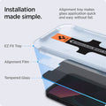 Spigen Ez Fit Tempered Glass Screen Protector Guard For Iphone 15 Smartphone - 1 Pack (Privacy) - mobilecasez