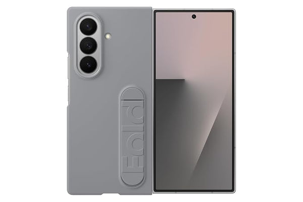 Ultra Hybrid Compatible with Samsung Galaxy Z Fold 8 Case/Cover with Stand & Protection | Silicone Cover with Kickstand (Light Gray)