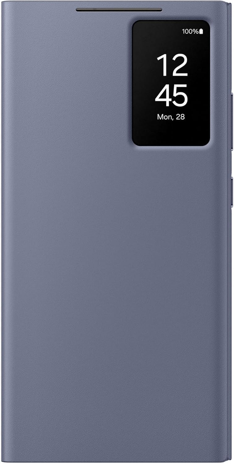 Samsung Galaxy Z FOLD 6 Smart S-View Window Flip Wallet Leather Case -Blue