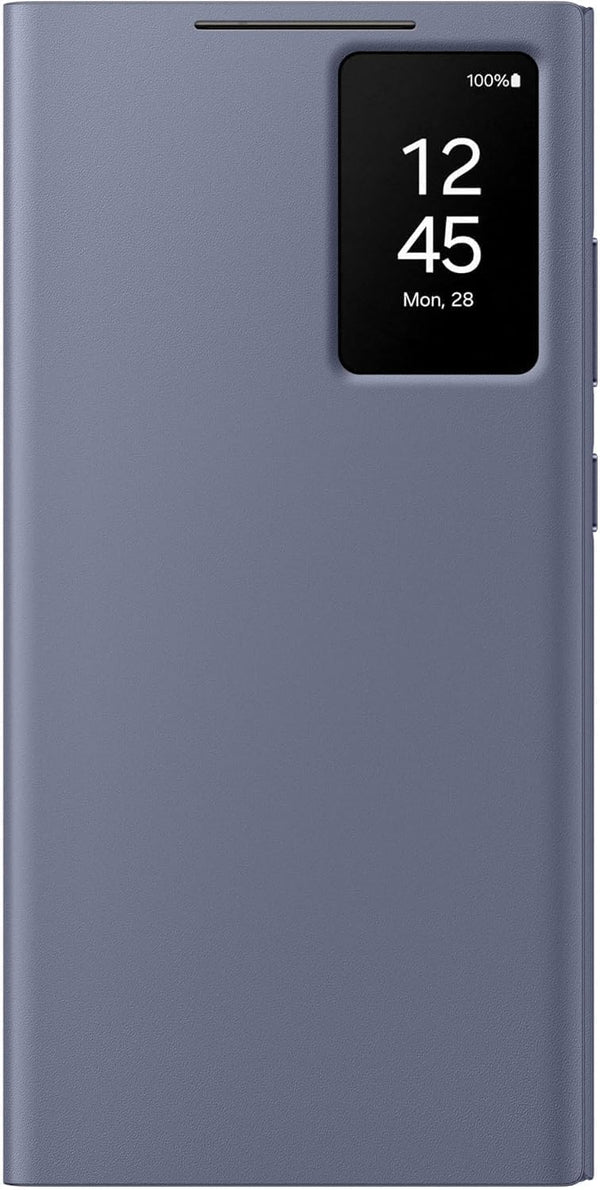 Samsung Galaxy Z FOLD 6 Smart S-View Window Flip Wallet Leather Case -Blue - mobileCasez