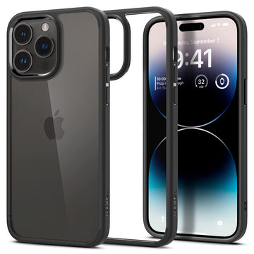 Spigen Ultra Hybrid Back Cover Case Compatible with iPhone 14 (TPU + Poly Carbonate | Matte Black)