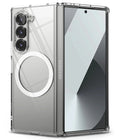 Spigen Ultra Hybrid One Tap Metal Ring MagFit Back Cover Case Compatible with Galaxy Z Fold 5  (TPU + Poly Carbonate | White) - mobilecasez