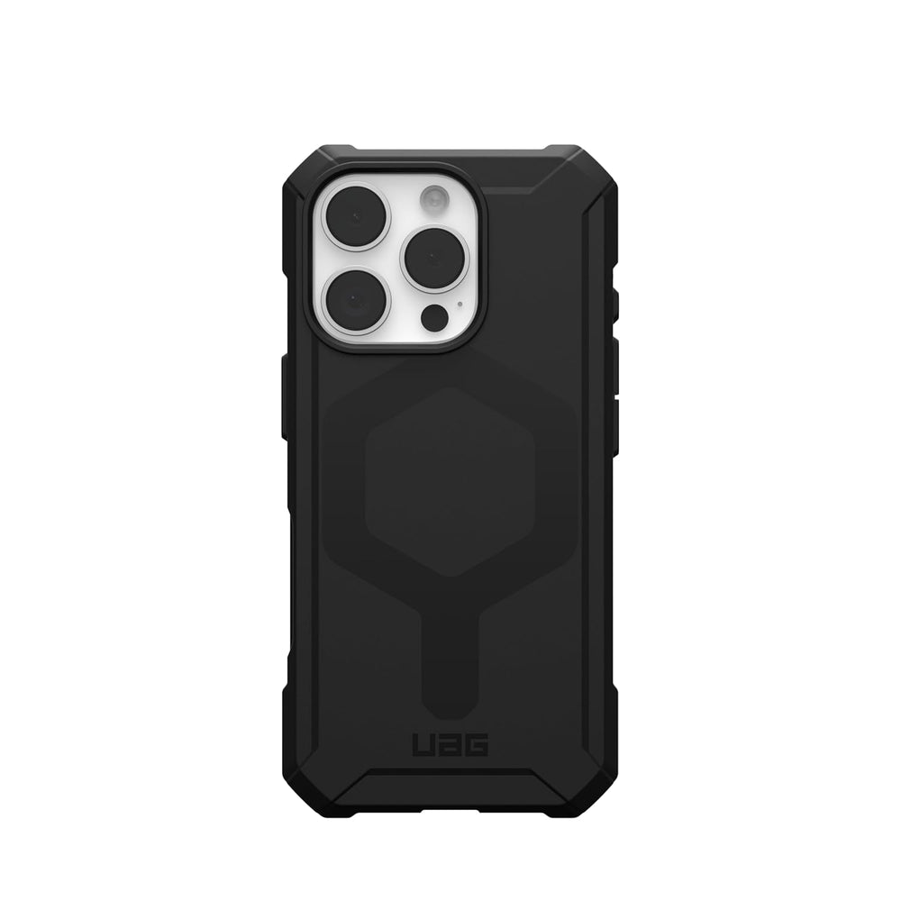 Urban Armor Gear UAG iPhone 15 Pro Case, Essential Armor Mag-Safe Compatible, Slim Fit Rugged Protective Case/Cover Designed for iPhone 15 Pro, 2024 (Military Drop Tested) - Black