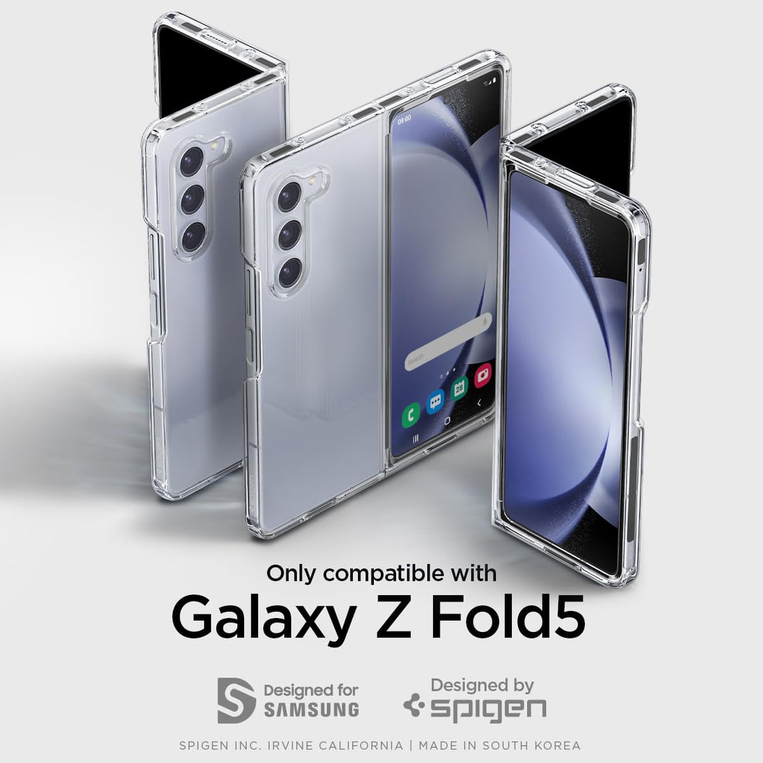 Spigen Ultra Hybrid Back Cover Case Compatible with Galaxy Z Fold 5 (TPU + Poly Carbonate | Crystal Clear) - mobilecasez
