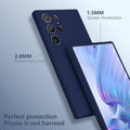 Samsung Galaxy S23 Ultra Case- Silicone Full Cover Protective Case with Soft Microfiber Lining Support Wireless Charging Samsung S23 Ultra Phone Case (Blue) - mobilecasez