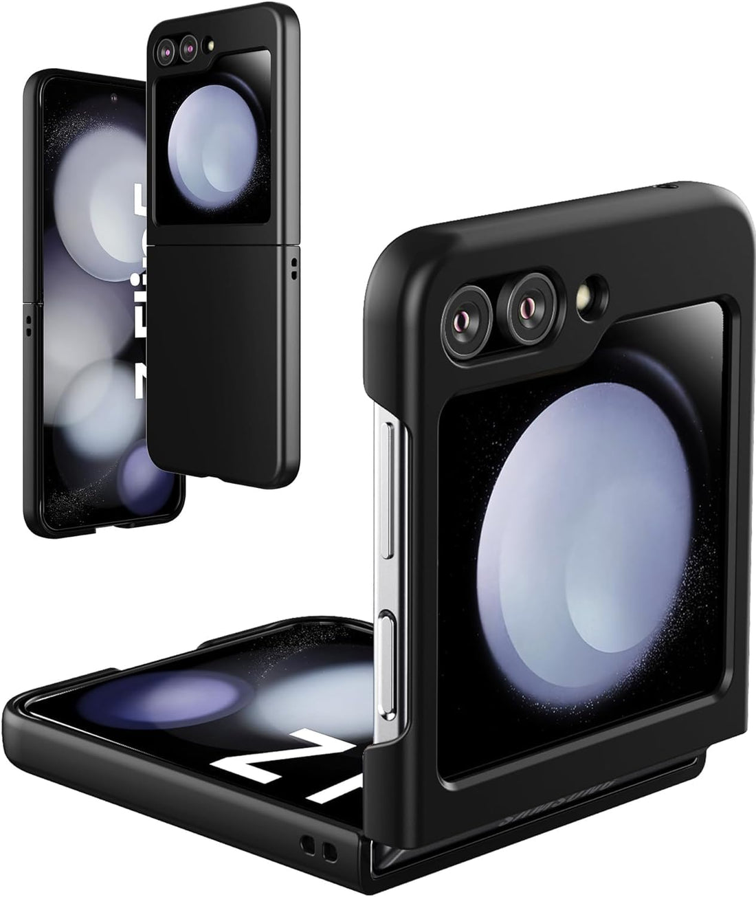 Samsung Galaxy Z Flip 6 5G Phone Case |Liquid Silicone| Thin, Slim, Soft Rubber Gel Case | Raised Bezels for Extra Protection of Camera & Screen (Black). - mobilecasez