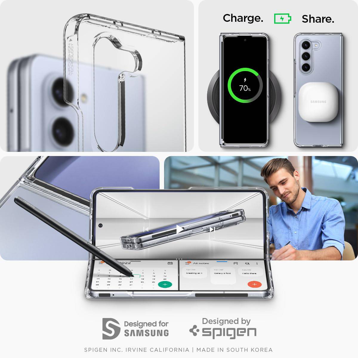 Spigen Thin Fit Pro Back Cover Case Compatible with Galaxy Z Fold