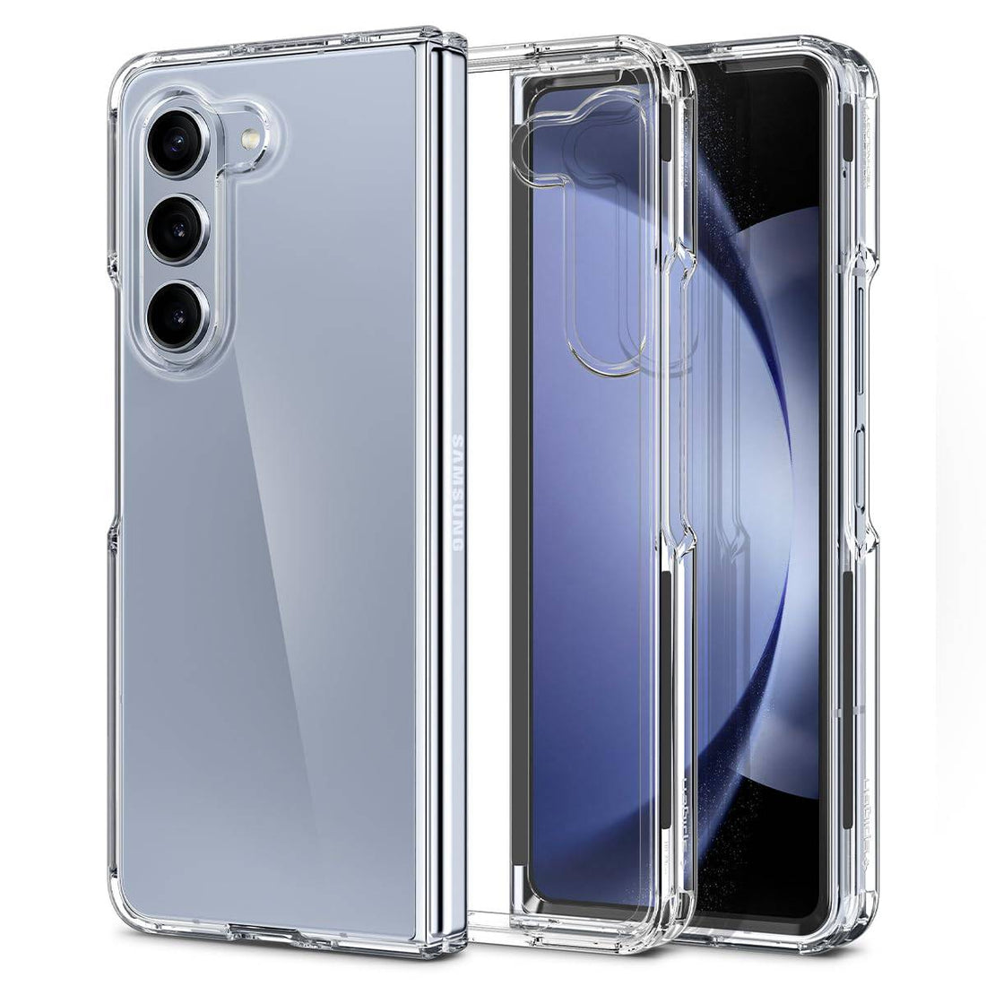 Spigen Ultra Hybrid Back Cover Case Compatible with Galaxy Z Fold 5 (TPU + Poly Carbonate | Crystal Clear) - mobilecasez