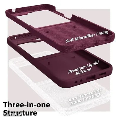 Back Cover Liquid Silicone Full Protection Shock Proof for Samsung Galaxy Z Flip 5 Samsung Galaxy Z Flip 5 Back Cover (Samsung-Silicone Z Flip 5, Wine) - mobilecasez