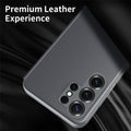 Samsung Galaxy S26 Ultra Case Smart View Window Leather Phone Cover - Gray - mobileCasez