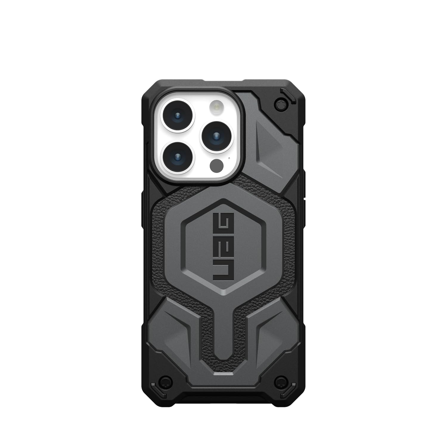 Urban Armor Gear UAG iPhone 14 Case, Monarch Pro Mag-Safe Compatible, Slim Fit Rugged Protective Case/Cover Designed for iPhone 14 (6.1-Inch) (2023), Wireless Charging Compatible - Silver