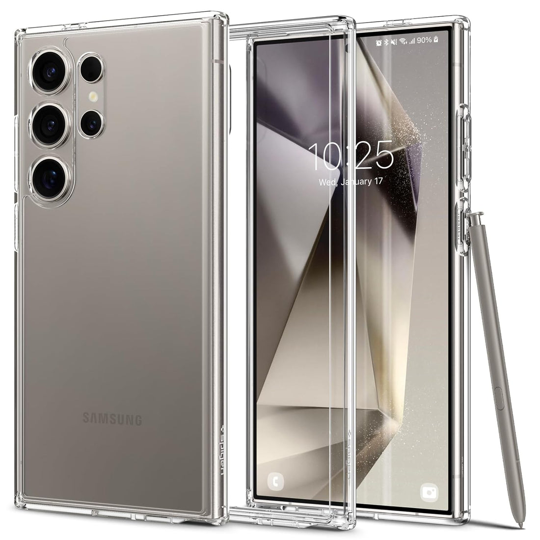 Spigen Ultra Hybrid Back Cover Case Compatible with Galaxy S24 Ultra (TPU + Poly Carbonate | Crystal Clear) - mobilecasez